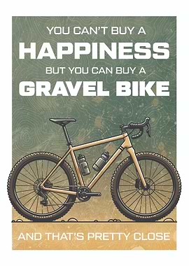 Gravel Bike - Gravel Cycling - Gravel Biking Poster