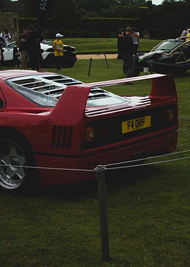 Red Ferrari F40 Rear View