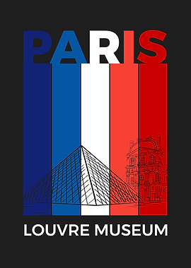 Paris Louvre Museum Graphic