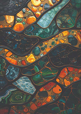 Abstract Gemstone Pattern