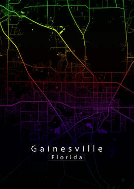 Gainesville Florida City Map