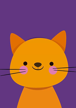 Cute Orange Cat Illustration
