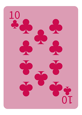 Ten of Clubs Playing Card