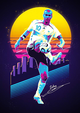Zidane Retro Art