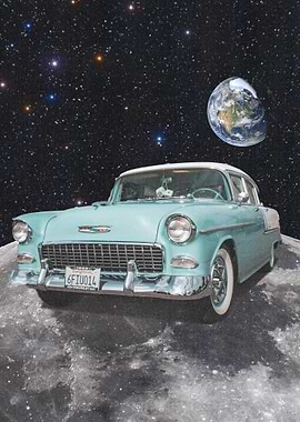 Vintage Car in Space