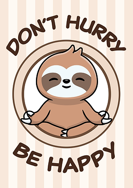 Sloth Meditation Poster