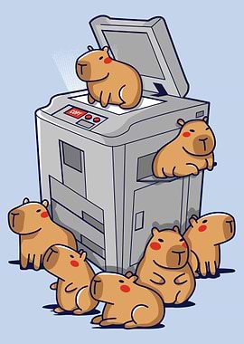 Capybara Office Fun Copy Barra