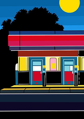 Nighttime Store Front