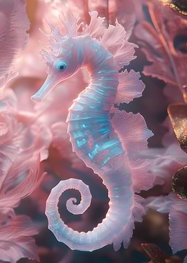 Sea Horse in Coral