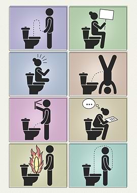 Toilet Humor Illustrations