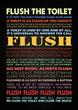 Flush The Toilet Poster