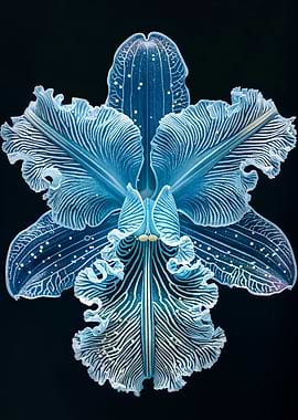 Blue Orchid Close-Up