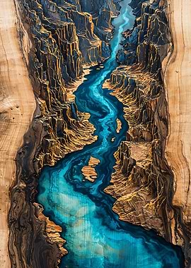 River Canyon Wood Art