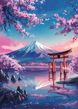 Mount Fuji & Cherry Blossoms