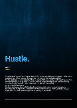 Hustle Definition Poster