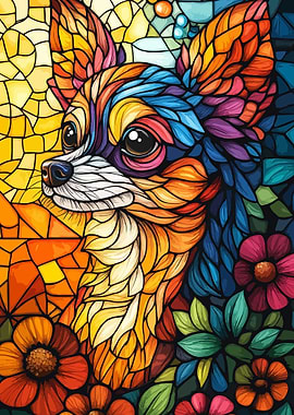 Stained Glass Chihuahua