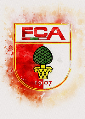FC Augsburg Logo Watercolor