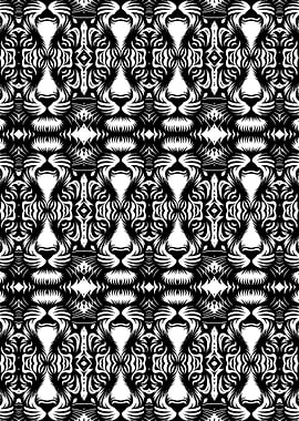 Black and White Tiger Pattern