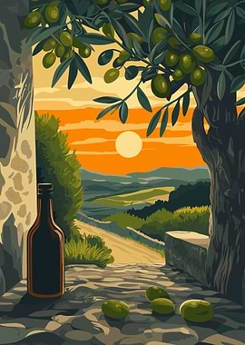 Olive Oil Sunset