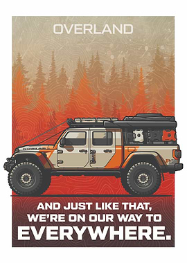 Overland Expedition Travel Motivation Poster