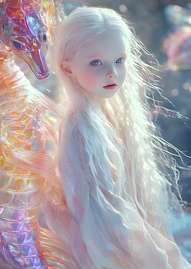 Young Girl with Seahorse