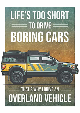 Overland Vehicle Expedition Travel Poster