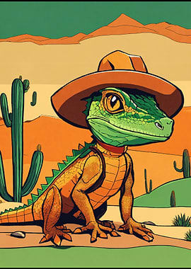 Lizard in a Cowboy Hat