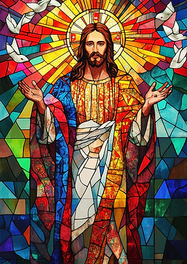 Stained Glass Jesus