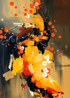 Abstract Japanese Floral Art