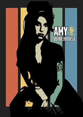 Amy Winehouse Retro Portrait
