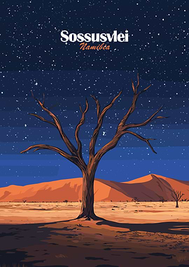 Dead Tree in Namibian Desert