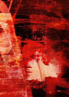 Abstract Red and Black Painting