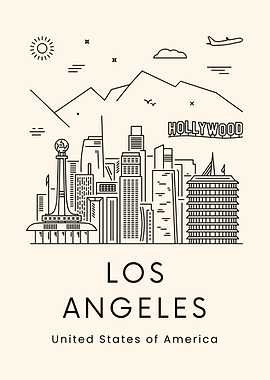 Los Angeles Skyline Illustration