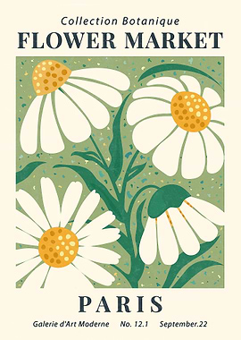 Paris Flower Market Poster