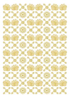 Batik Jambi Gold Floral Pattern