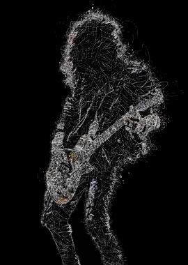 Guitarist in White Lines