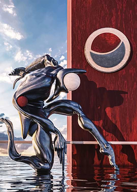 Abstract Sculpture in Water