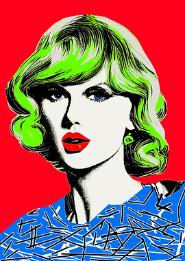 Pop Art Portrait of Woman