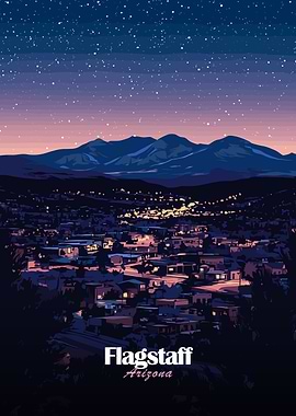 Night View of Flagstaff, Arizona