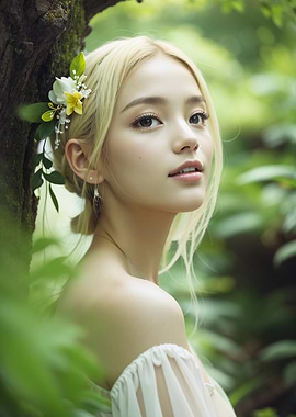 Blond Woman in Nature