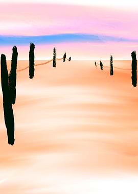 Desert Sunset Landscape