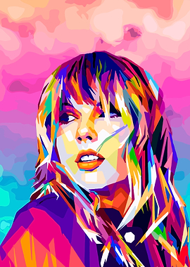 Pop Art Portrait of Woman