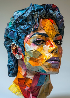 Michael Jackson Origami Sculpture