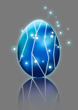 Blue Glowing Egg