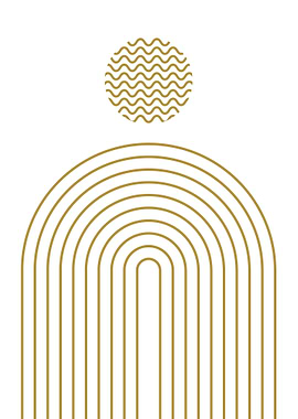 Golden Arches Abstract Art