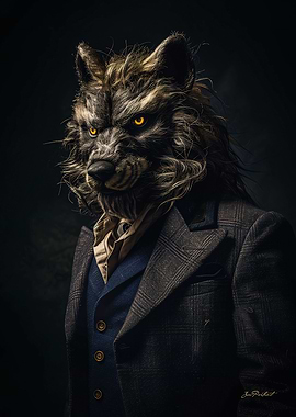 Portrait of Werewolf in suite