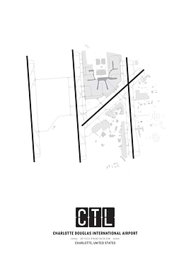 Charlotte Douglas Airport Map