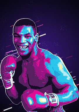Mike Tyson Retro Art
