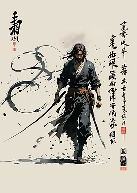 Samurai Warrior Art Print