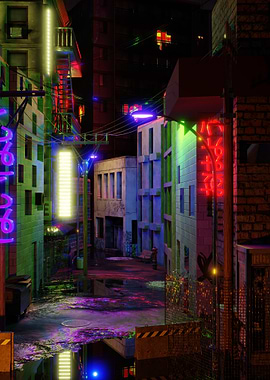 Neon City Alley